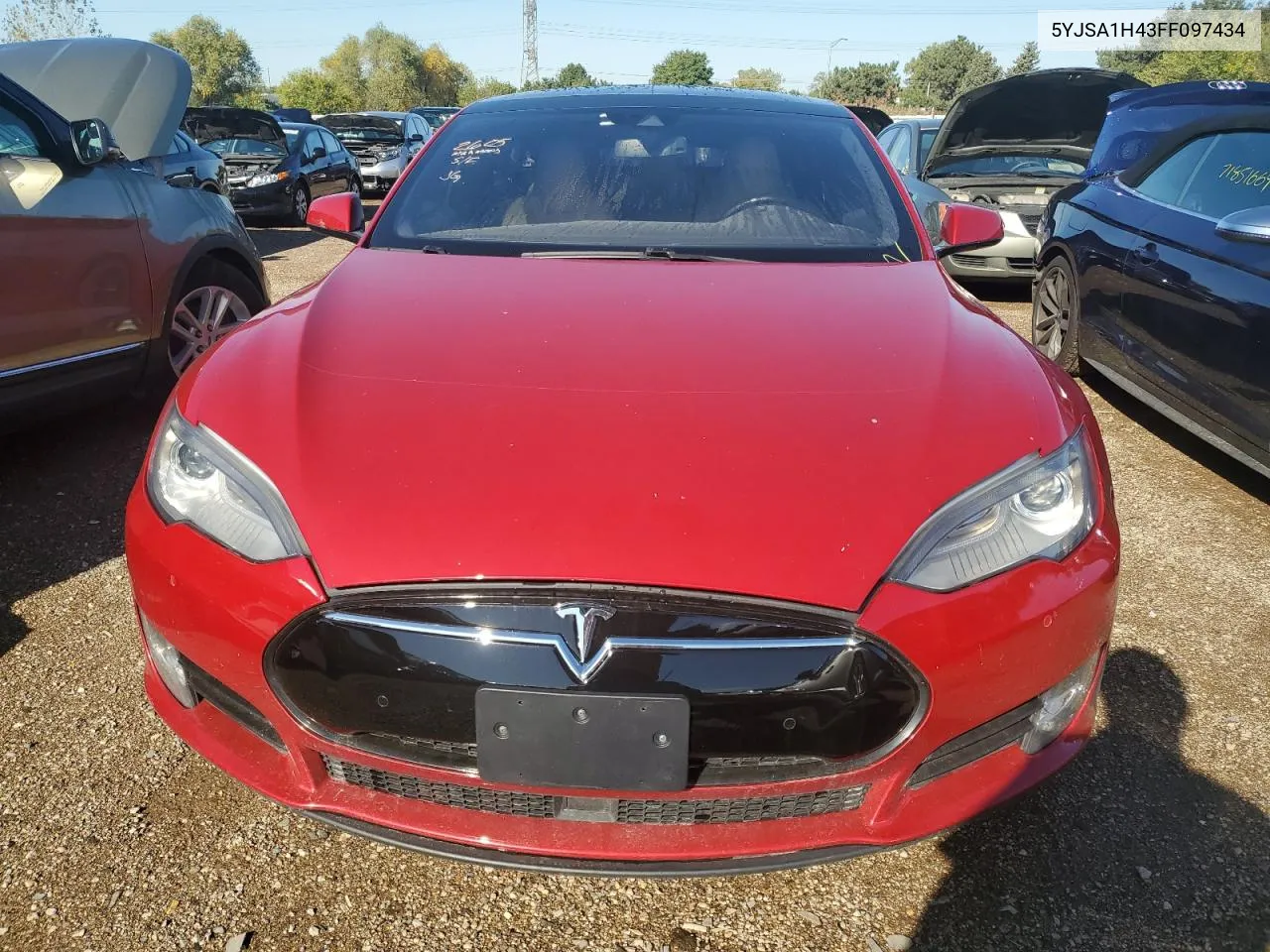 2015 Tesla Model S P85D VIN: 5YJSA1H43FF097434 Lot: 72396924