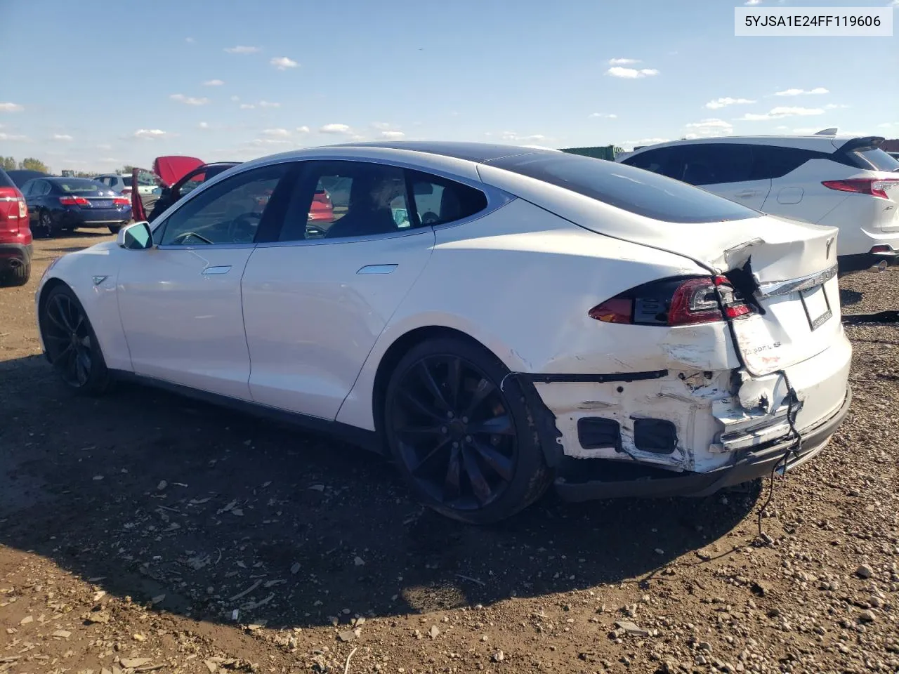 2015 Tesla Model S VIN: 5YJSA1E24FF119606 Lot: 72444704