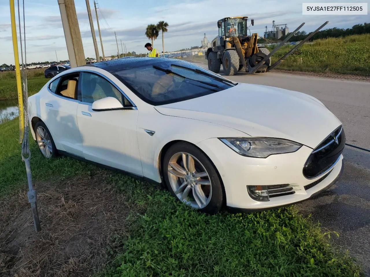 2015 Tesla Model S VIN: 5YJSA1E27FF112505 Lot: 74085334