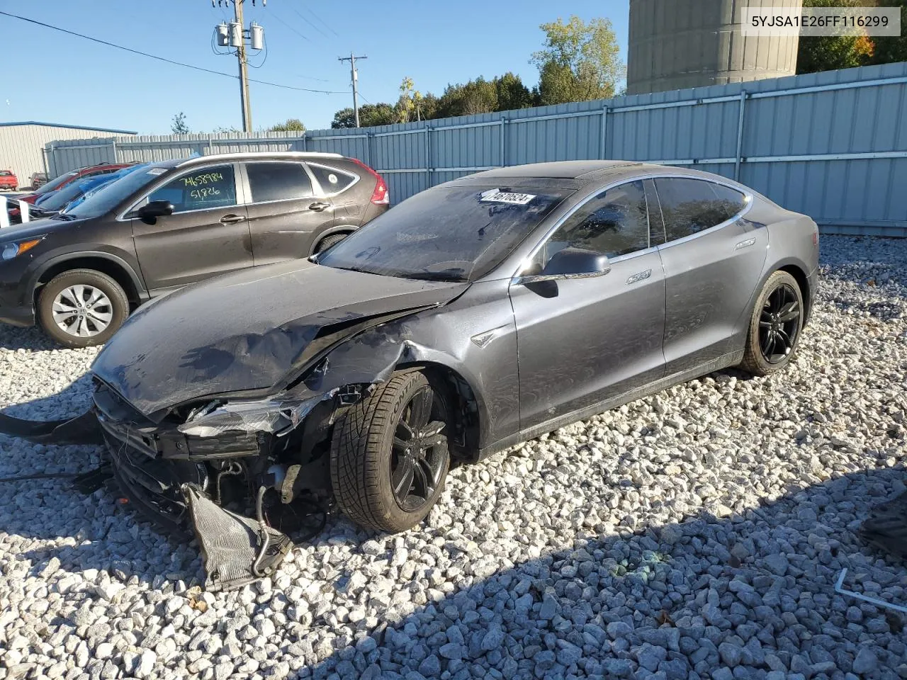 2015 Tesla Model S VIN: 5YJSA1E26FF116299 Lot: 74670524