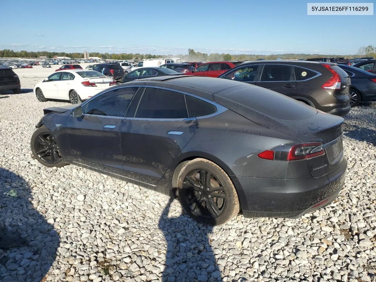 2015 Tesla Model S VIN: 5YJSA1E26FF116299 Lot: 74670524