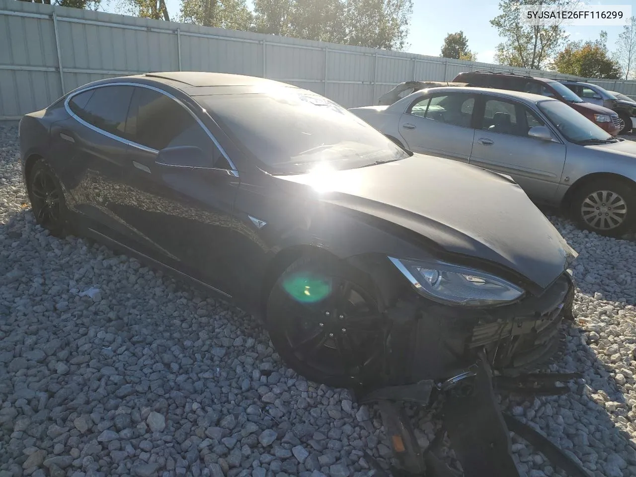 2015 Tesla Model S VIN: 5YJSA1E26FF116299 Lot: 74670524