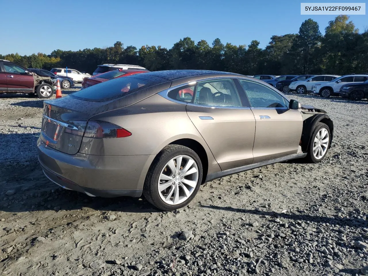 2015 Tesla Model S 90D VIN: 5YJSA1V22FF099467 Lot: 74804704