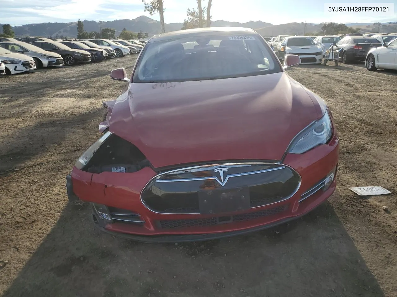 2015 Tesla Model S 85D VIN: 5YJSA1H28FFP70121 Lot: 75306254