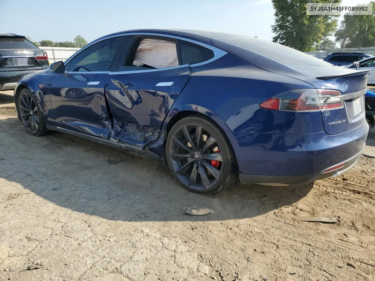 2015 Tesla Model S P85D VIN: 5YJSA1H48FF089992 Lot: 75677084