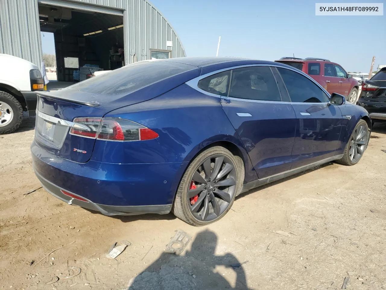 2015 Tesla Model S P85D VIN: 5YJSA1H48FF089992 Lot: 75677084