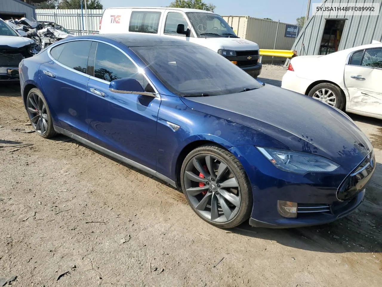 2015 Tesla Model S P85D VIN: 5YJSA1H48FF089992 Lot: 75677084