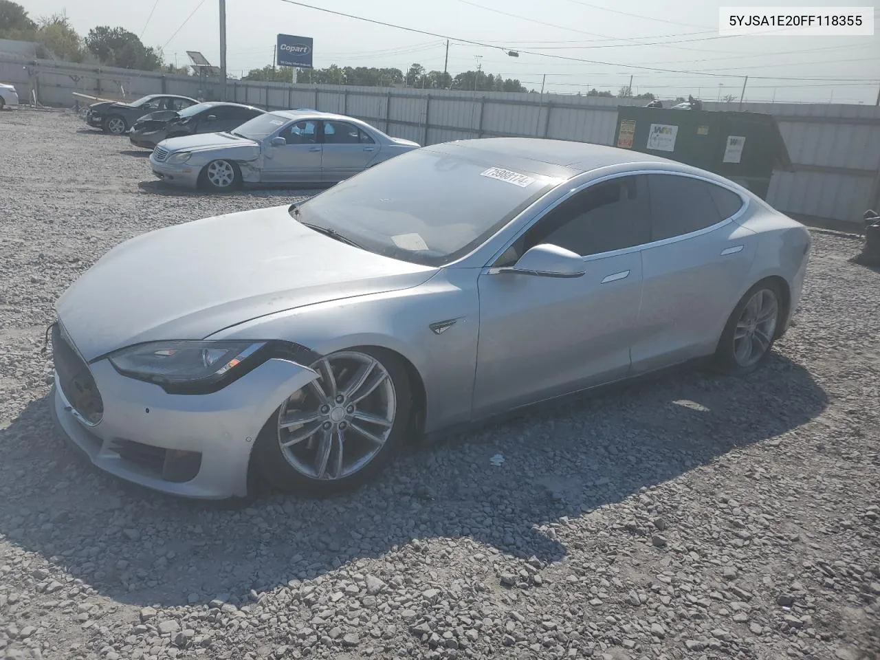 2015 Tesla Model S VIN: 5YJSA1E20FF118355 Lot: 75988174