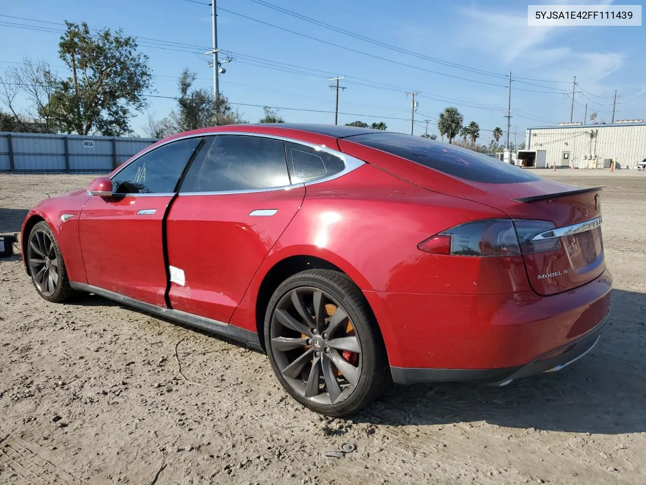 2015 Tesla Model S VIN: 5YJSA1E42FF111439 Lot: 77703744