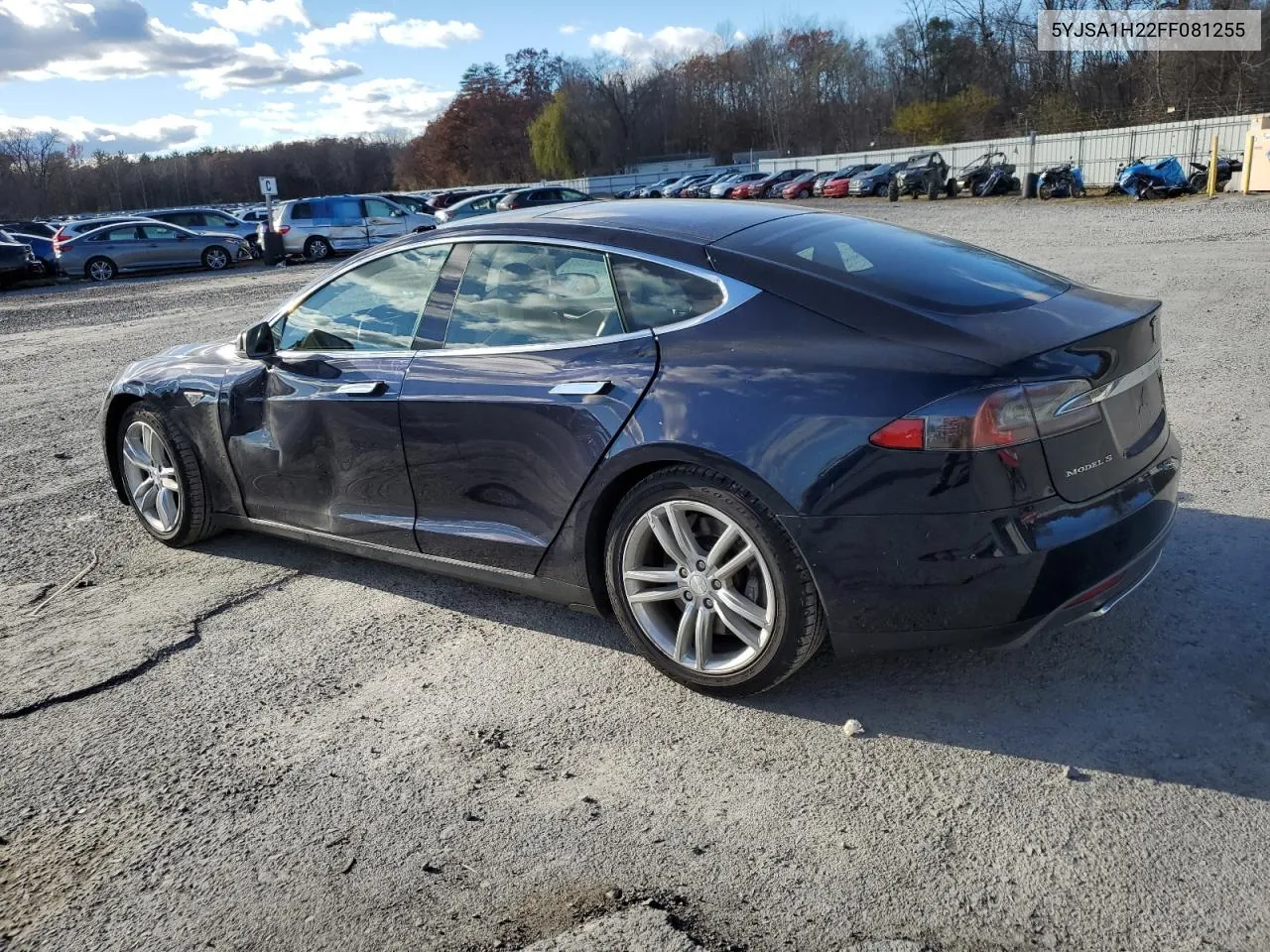 2015 Tesla Model S 85D VIN: 5YJSA1H22FF081255 Lot: 78753994