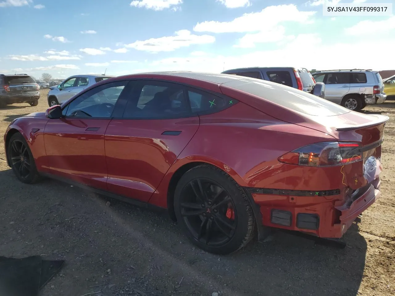 2015 Tesla Model S P90D VIN: 5YJSA1V43FF099317 Lot: 79216404