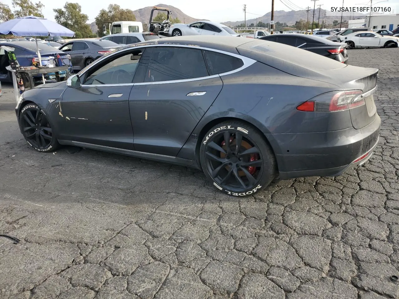 2015 Tesla Model S VIN: 5YJSA1E18FF107160 Lot: 79363844