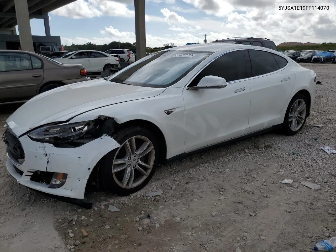 2015 Tesla Model S VIN: 5YJSA1E19FF114070 Lot: 79602694