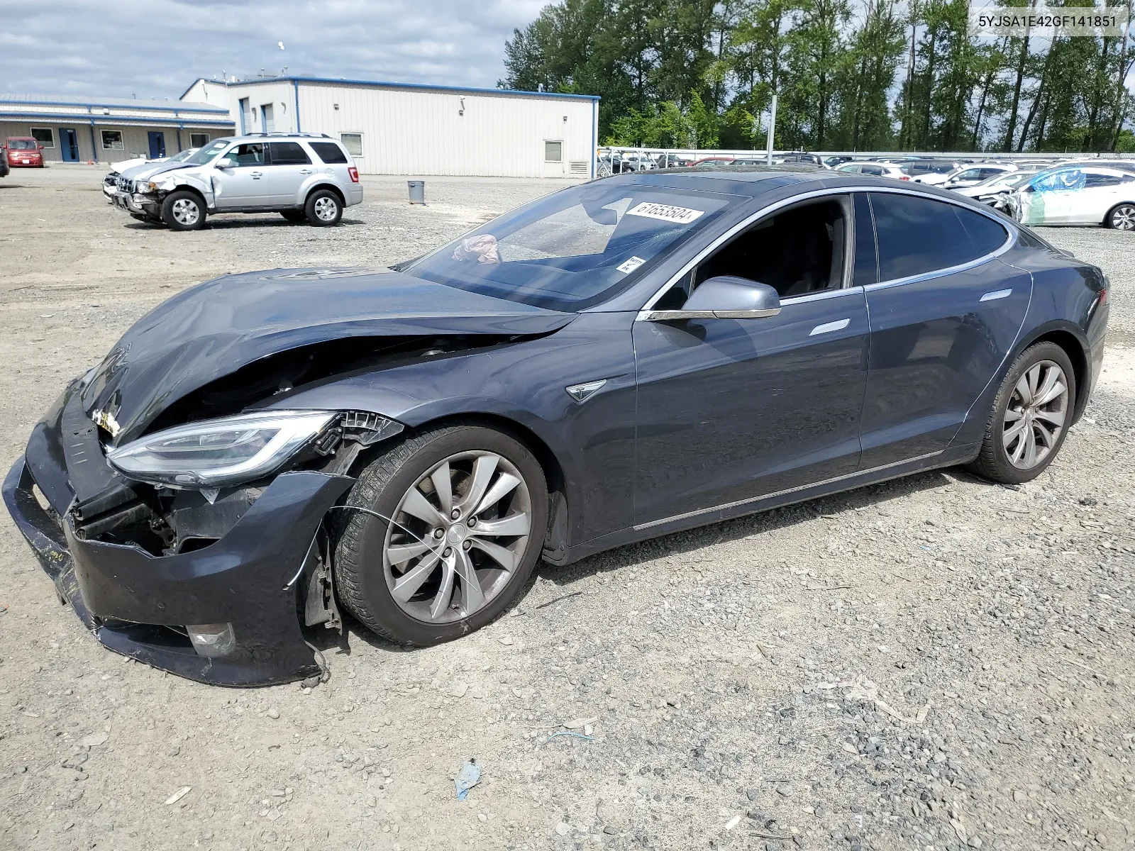 2016 Tesla Model S VIN: 5YJSA1E42GF141851 Lot: 61653504