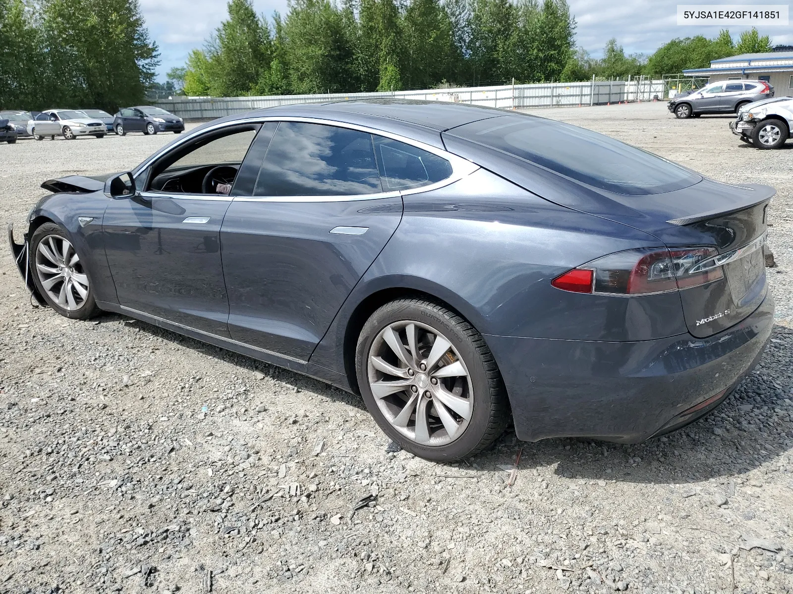 2016 Tesla Model S VIN: 5YJSA1E42GF141851 Lot: 61653504