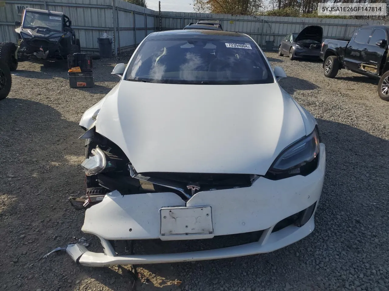 2016 Tesla Model S VIN: 5YJSA1E26GF147814 Lot: 72394004