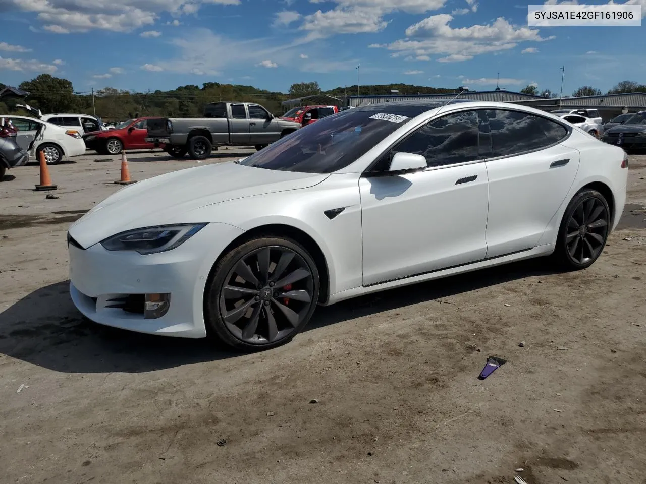 2016 Tesla Model S VIN: 5YJSA1E42GF161906 Lot: 72633214