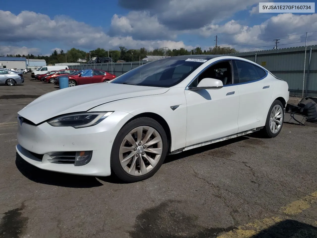 2016 Tesla Model S VIN: 5YJSA1E27GF160734 Lot: 73193794