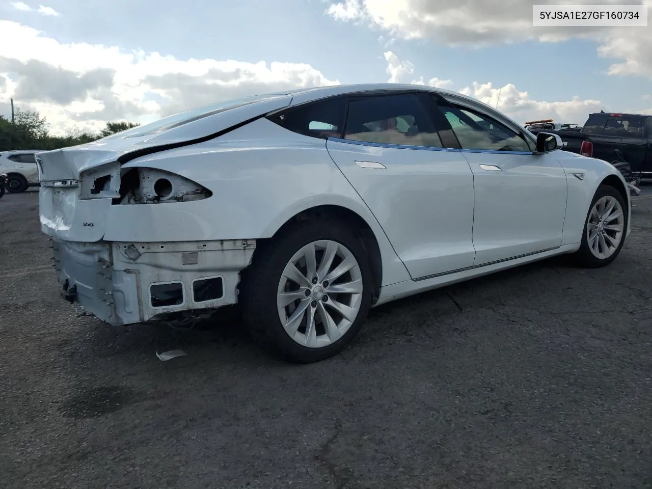 2016 Tesla Model S VIN: 5YJSA1E27GF160734 Lot: 73193794