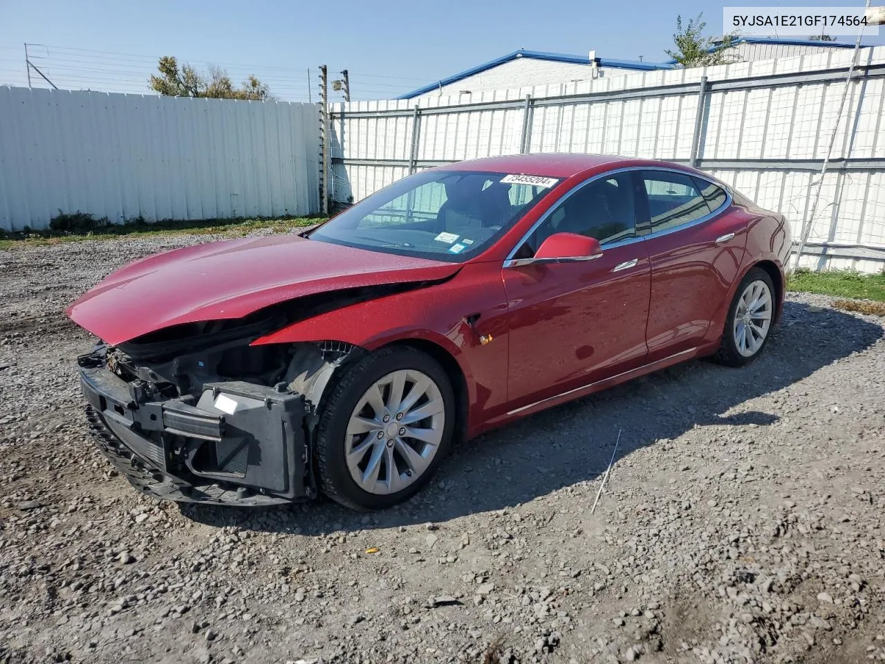 2016 Tesla Model S VIN: 5YJSA1E21GF174564 Lot: 73455204