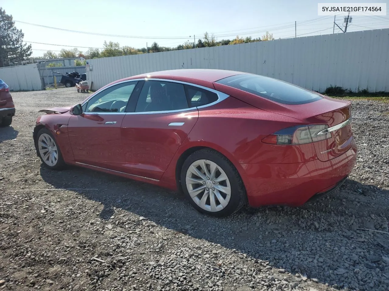 2016 Tesla Model S VIN: 5YJSA1E21GF174564 Lot: 73455204