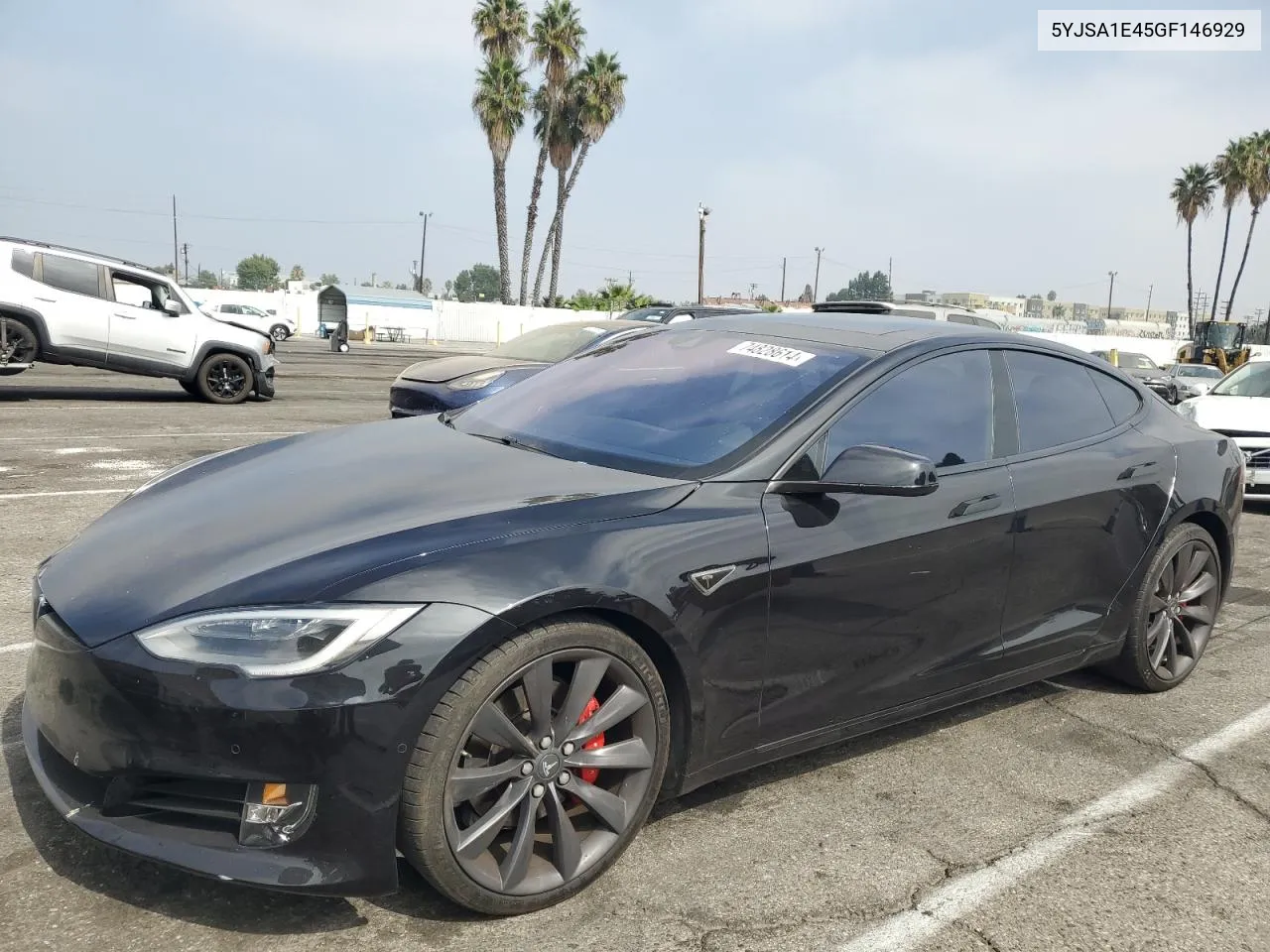 2016 Tesla Model S VIN: 5YJSA1E45GF146929 Lot: 74828614