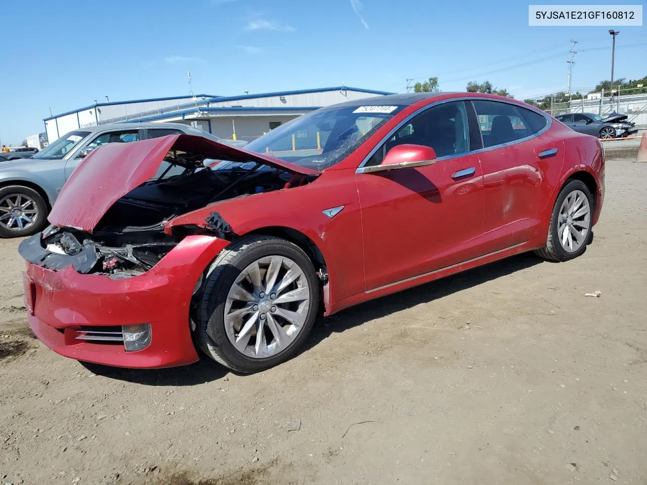 2016 Tesla Model S VIN: 5YJSA1E21GF160812 Lot: 75247744