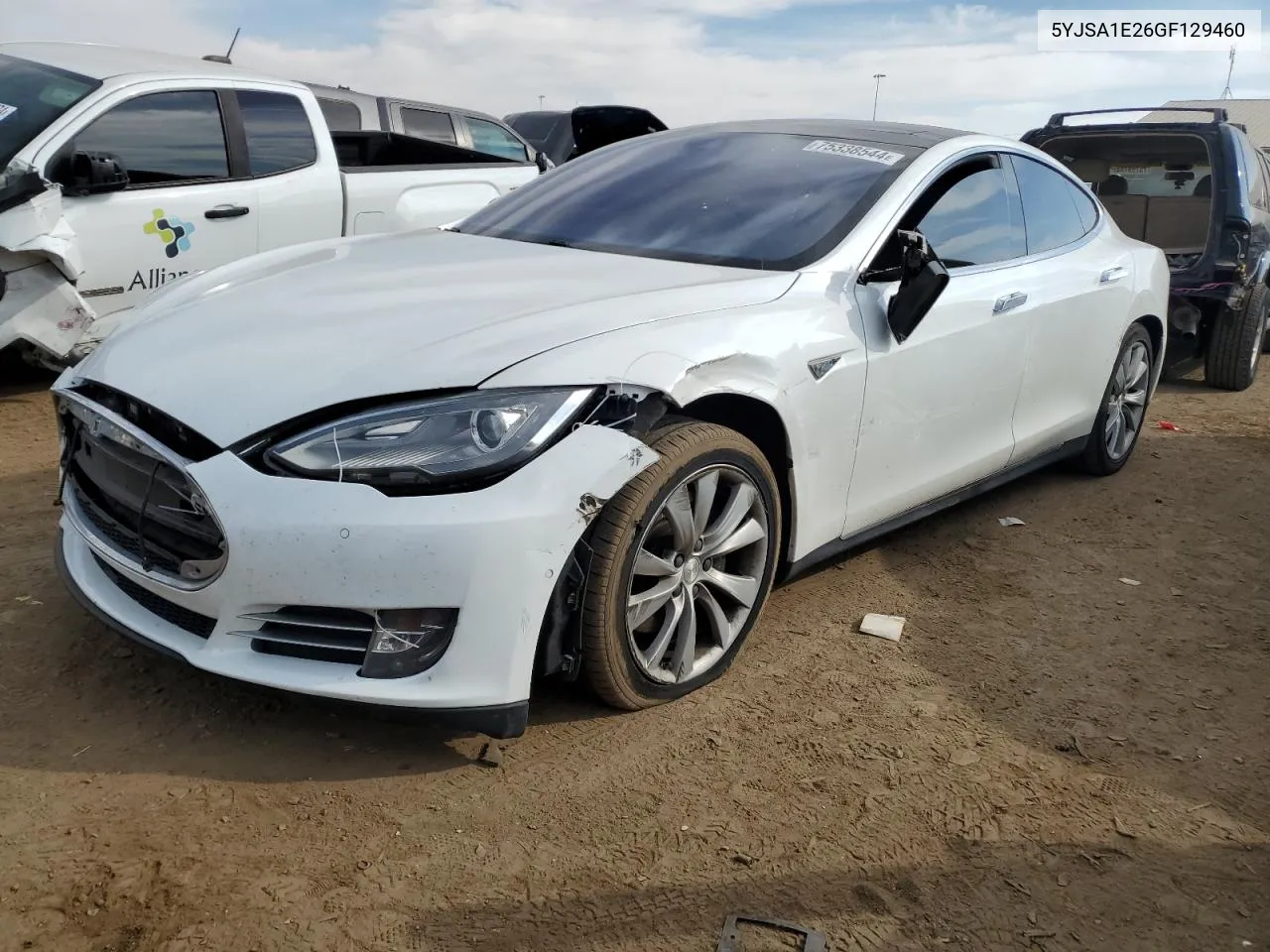 2016 Tesla Model S VIN: 5YJSA1E26GF129460 Lot: 75338544