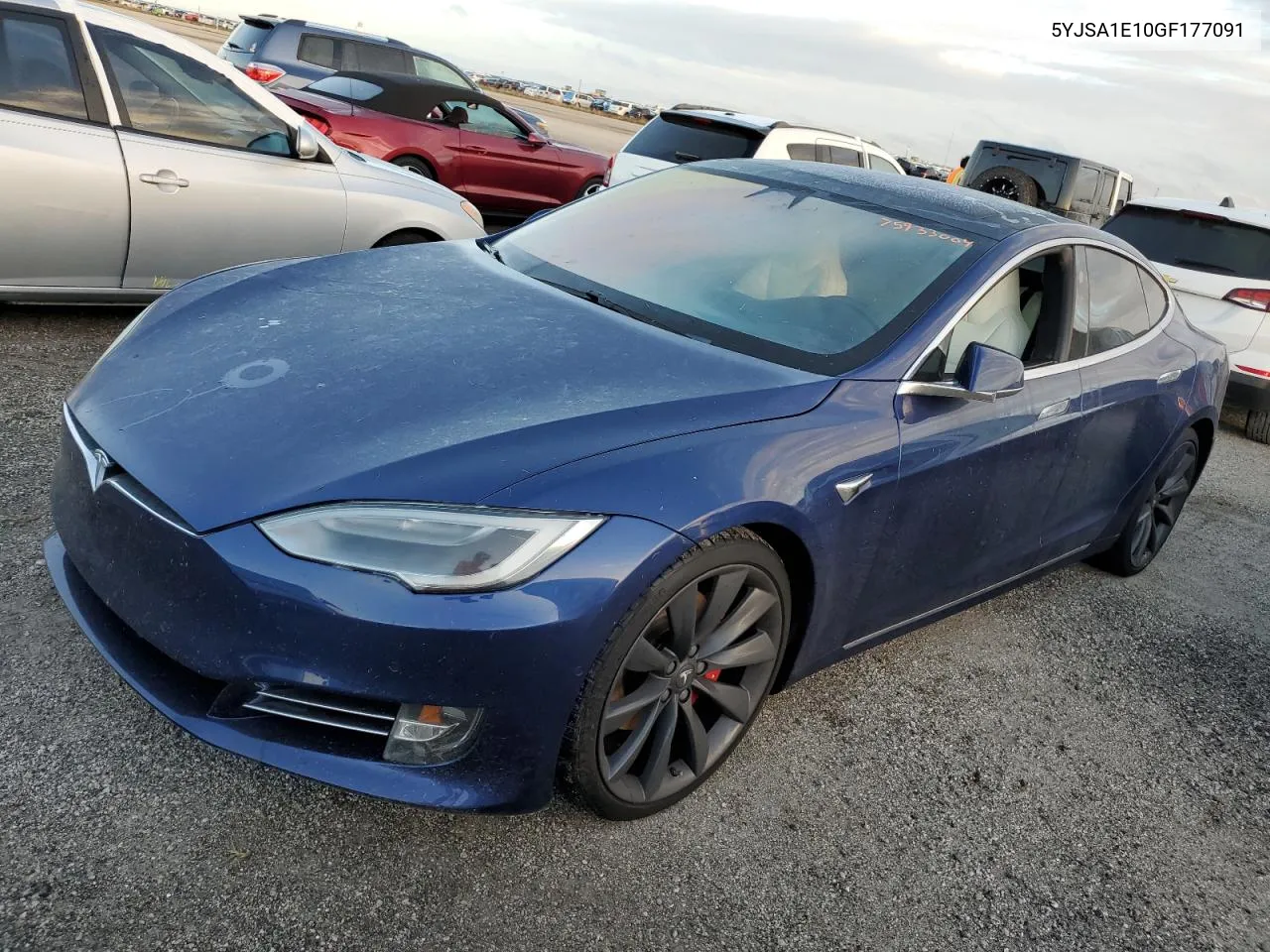 2016 Tesla Model S VIN: 5YJSA1E10GF177091 Lot: 75933004