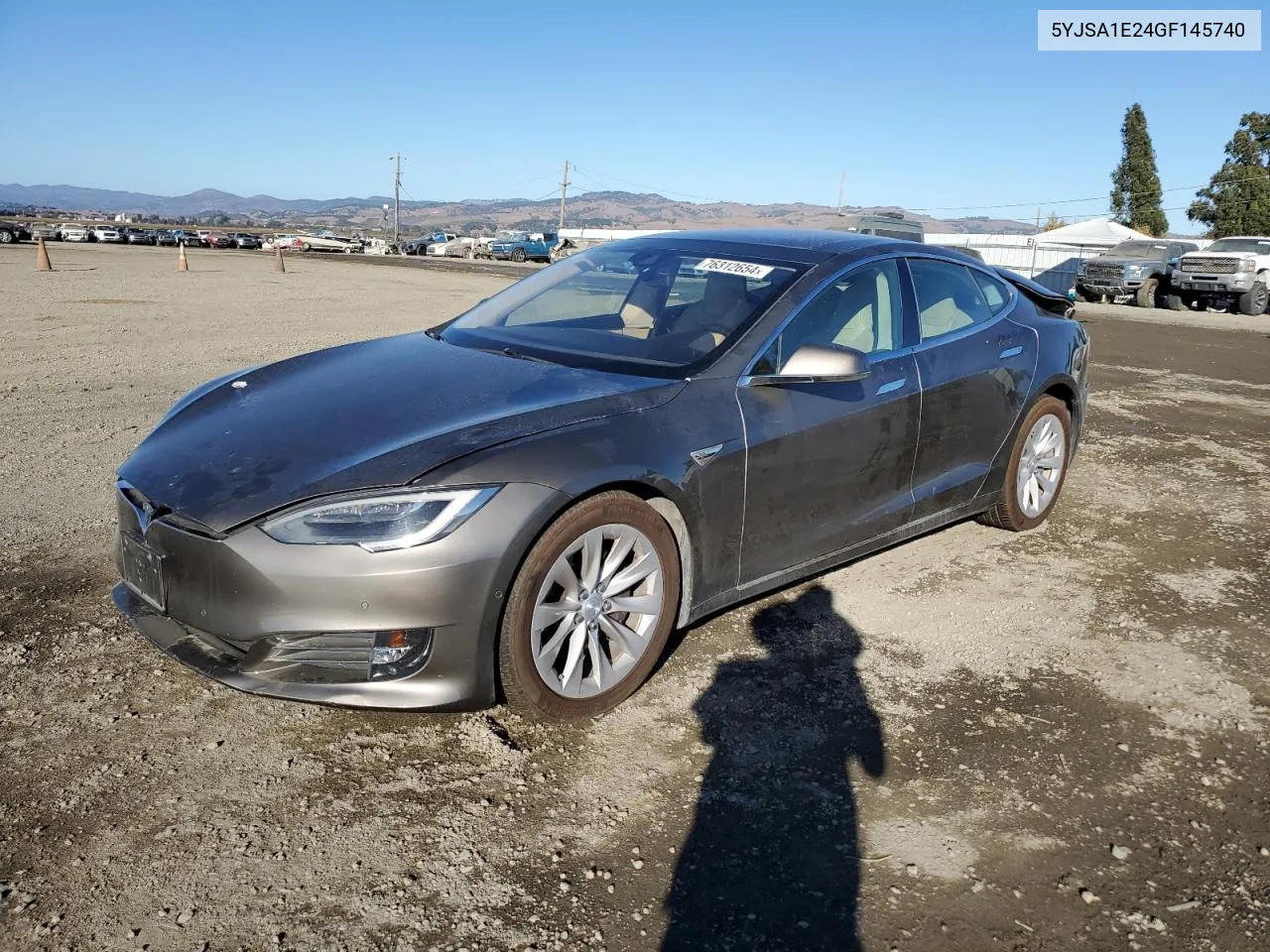 2016 Tesla Model S VIN: 5YJSA1E24GF145740 Lot: 76312654