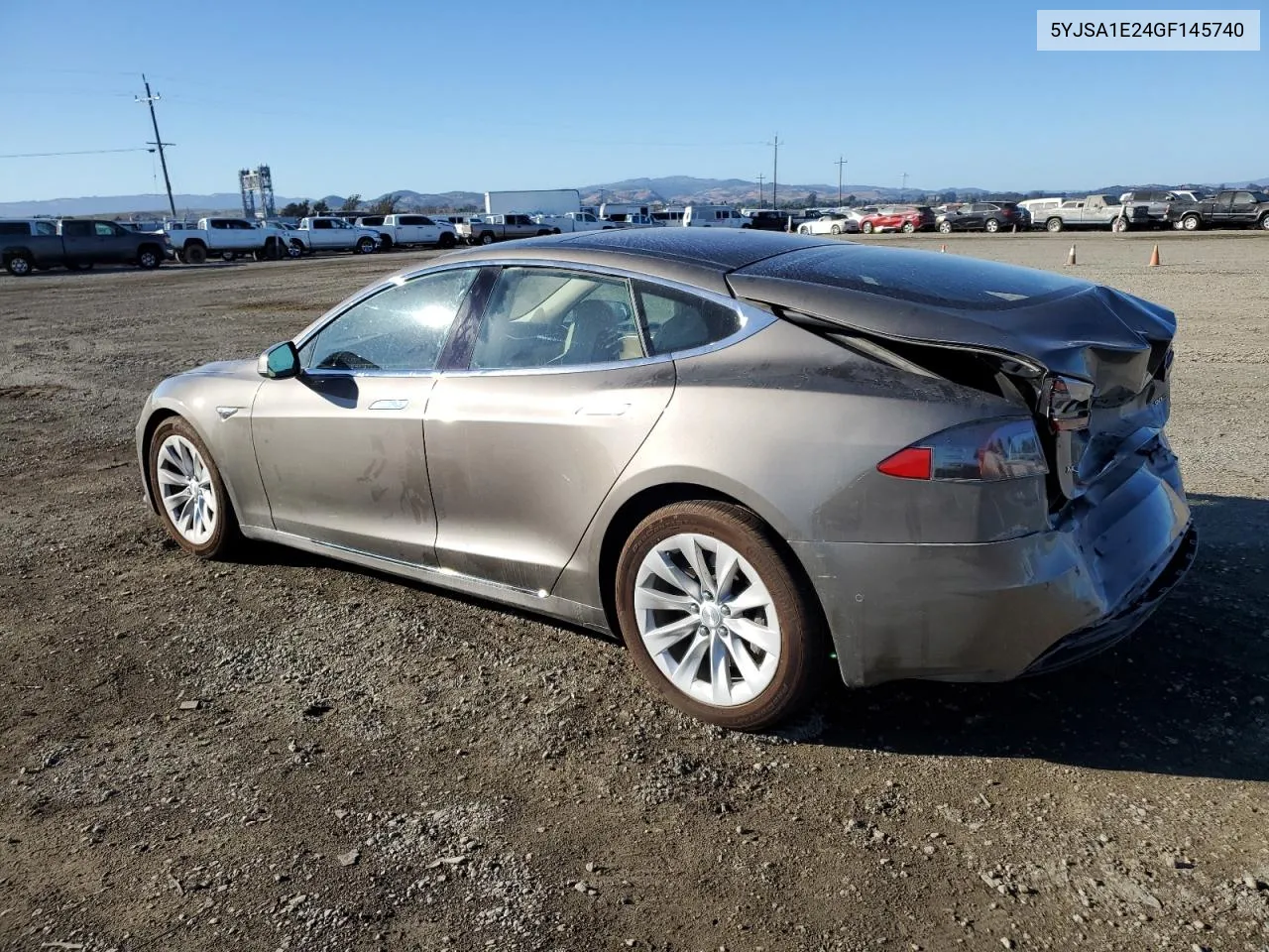 2016 Tesla Model S VIN: 5YJSA1E24GF145740 Lot: 76312654