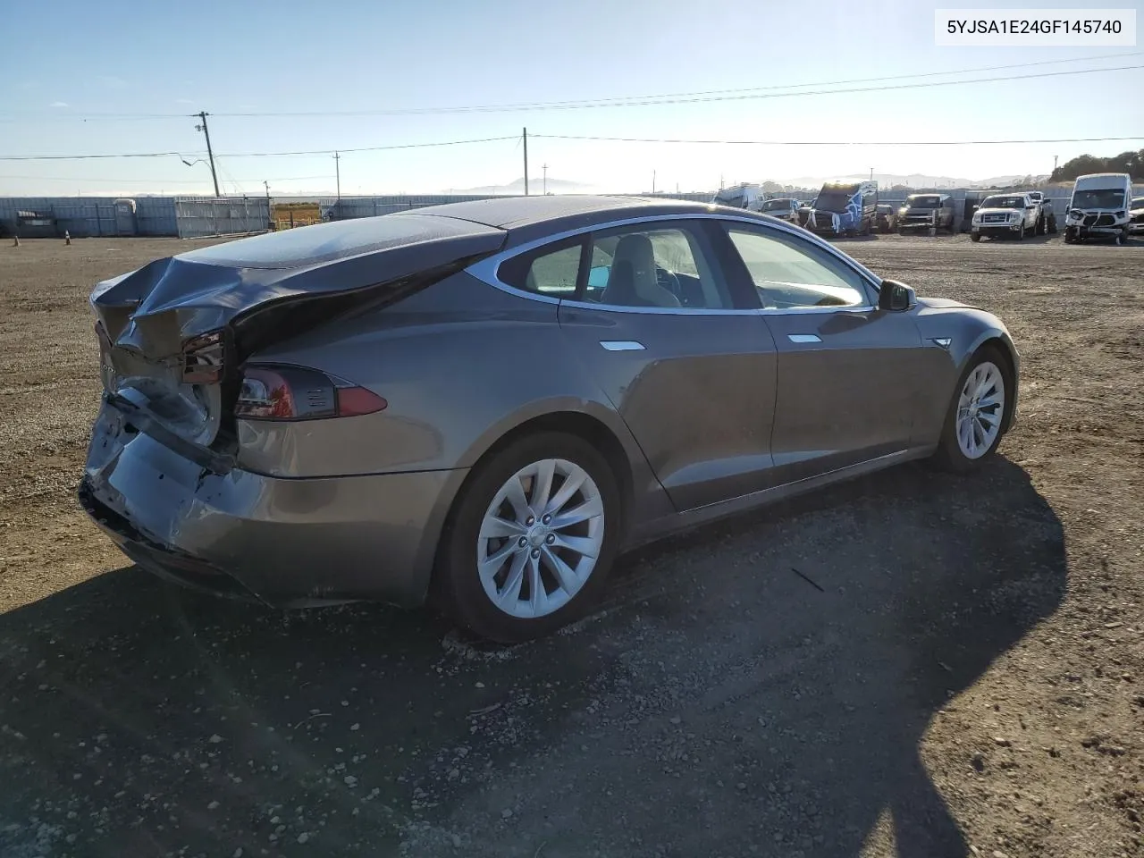 2016 Tesla Model S VIN: 5YJSA1E24GF145740 Lot: 76312654