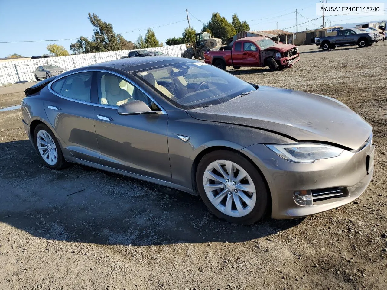 2016 Tesla Model S VIN: 5YJSA1E24GF145740 Lot: 76312654