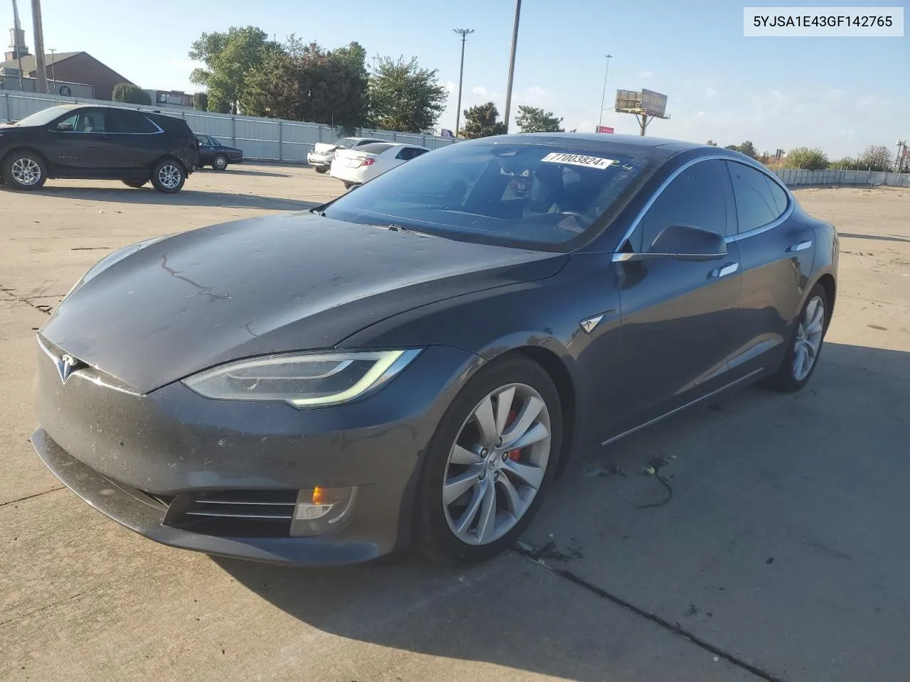 2016 Tesla Model S VIN: 5YJSA1E43GF142765 Lot: 77003824