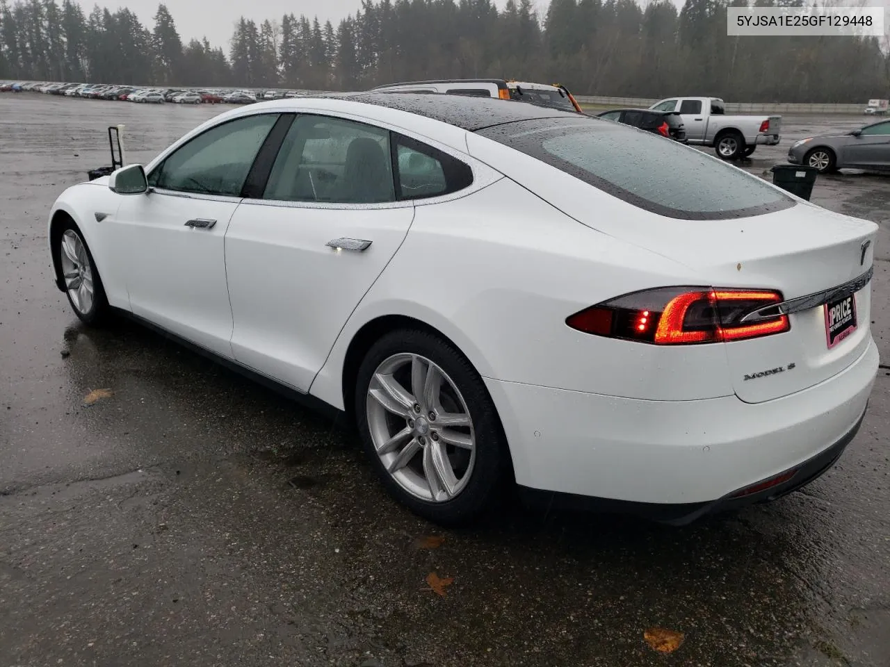 2016 Tesla Model S VIN: 5YJSA1E25GF129448 Lot: 80904134