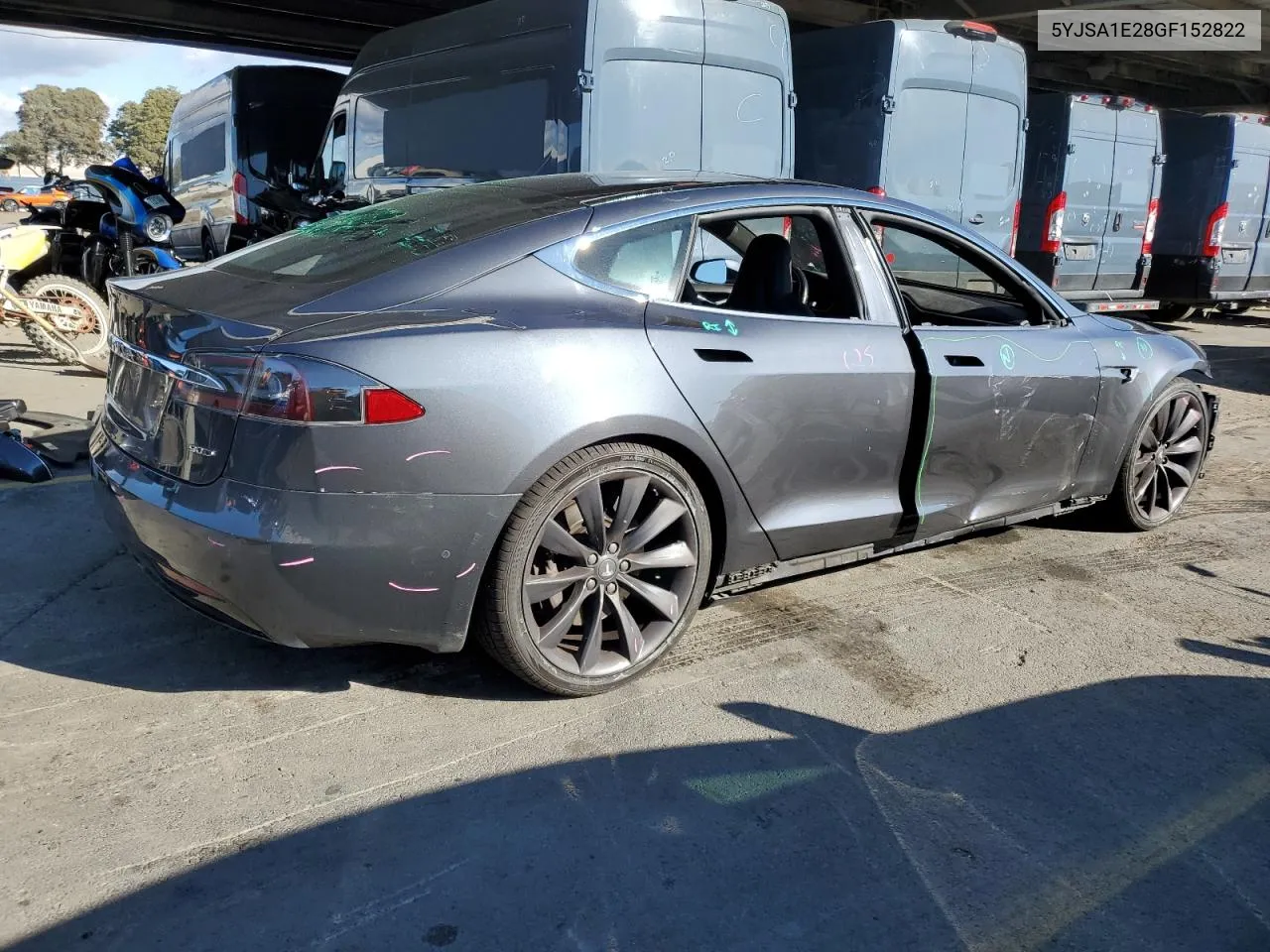 2016 Tesla Model S VIN: 5YJSA1E28GF152822 Lot: 80921344