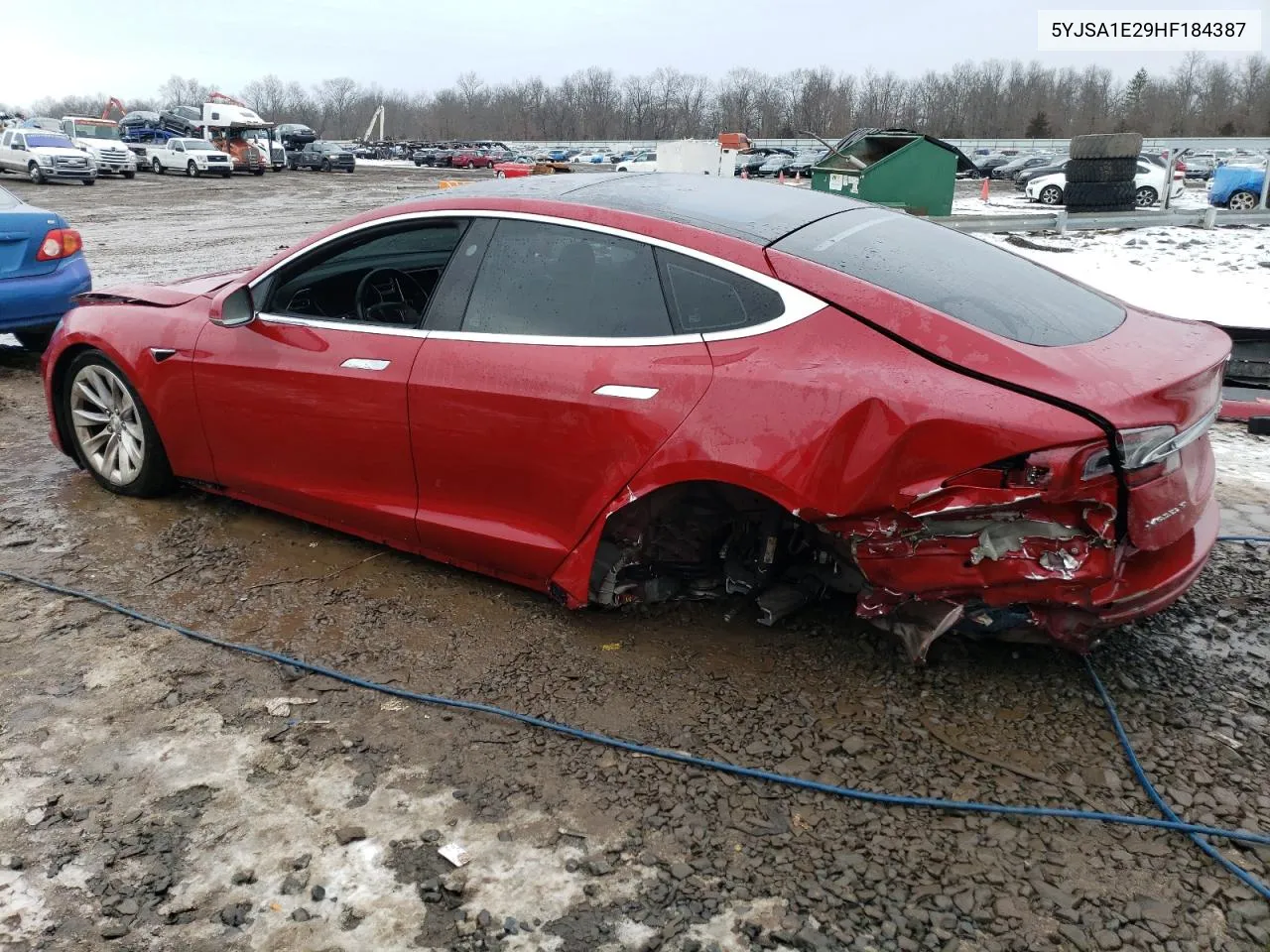 2017 Tesla Model S VIN: 5YJSA1E29HF184387 Lot: 39186144