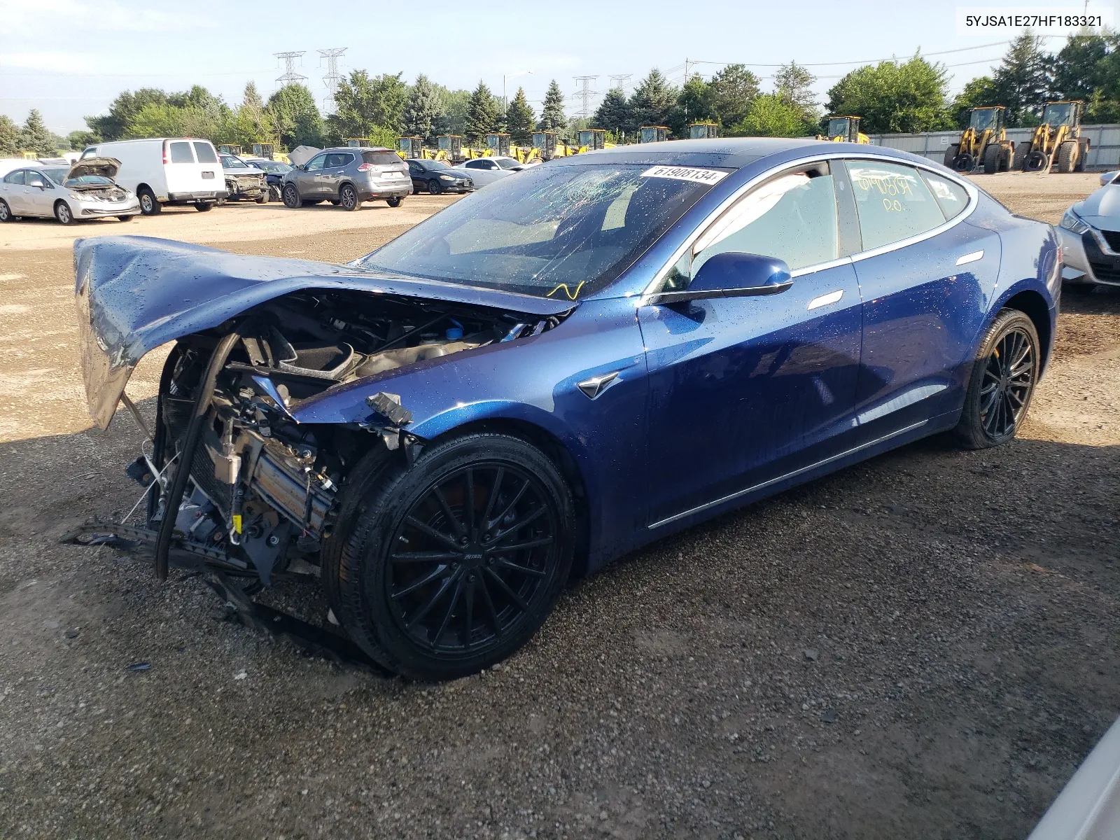 2017 Tesla Model S VIN: 5YJSA1E27HF183321 Lot: 61908134