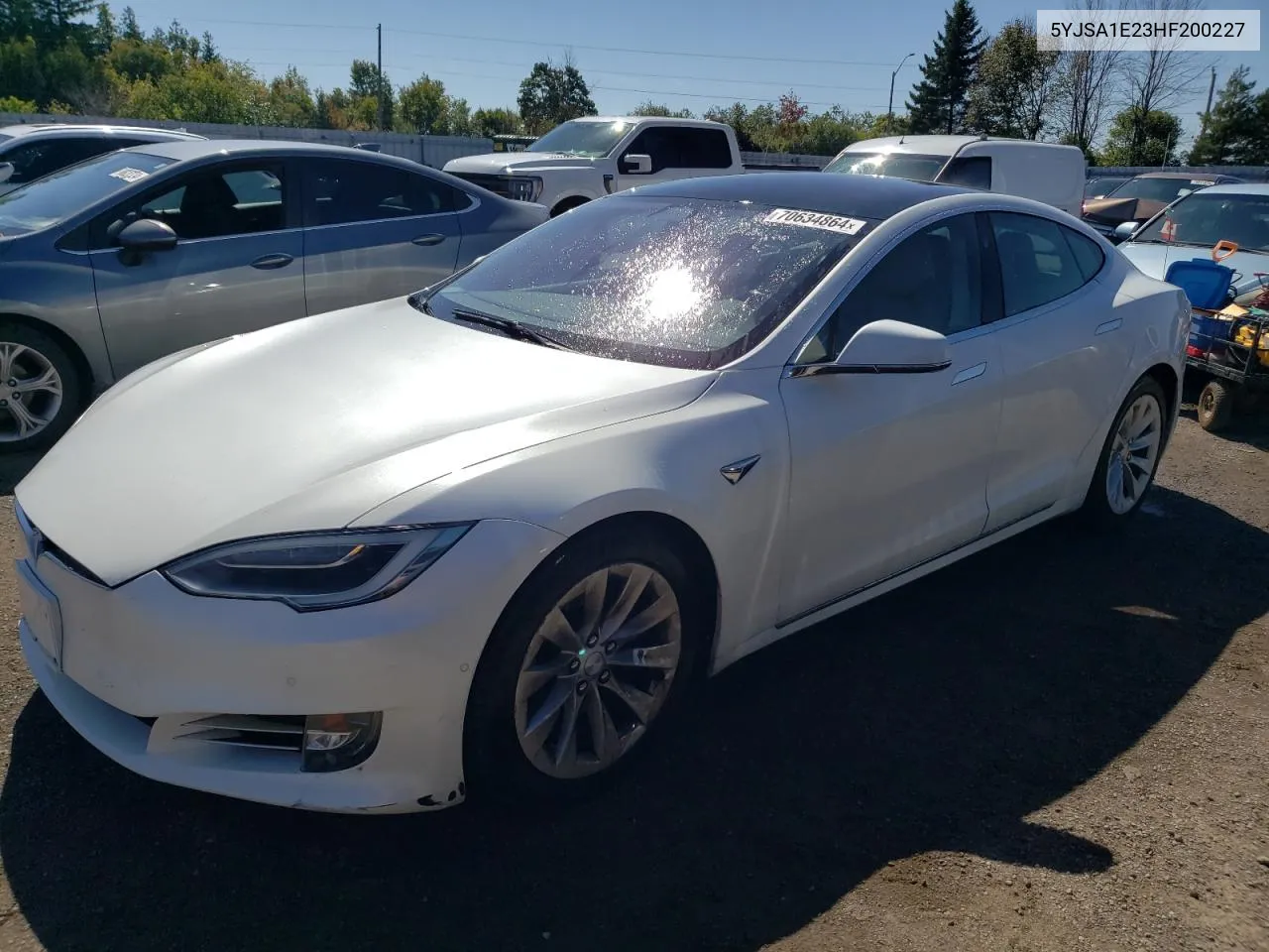 2017 Tesla Model S VIN: 5YJSA1E23HF200227 Lot: 70634864