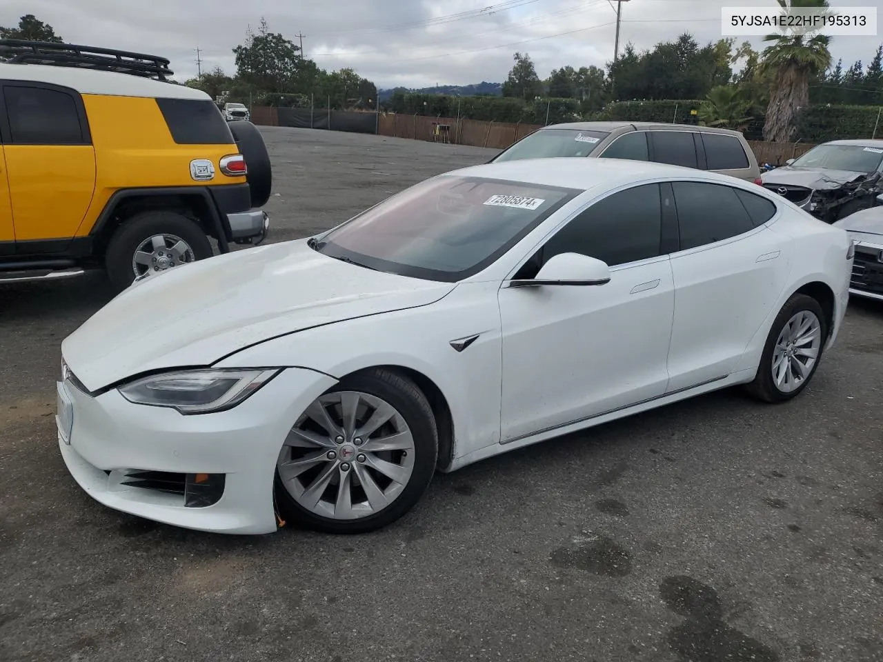 2017 Tesla Model S VIN: 5YJSA1E22HF195313 Lot: 72805874