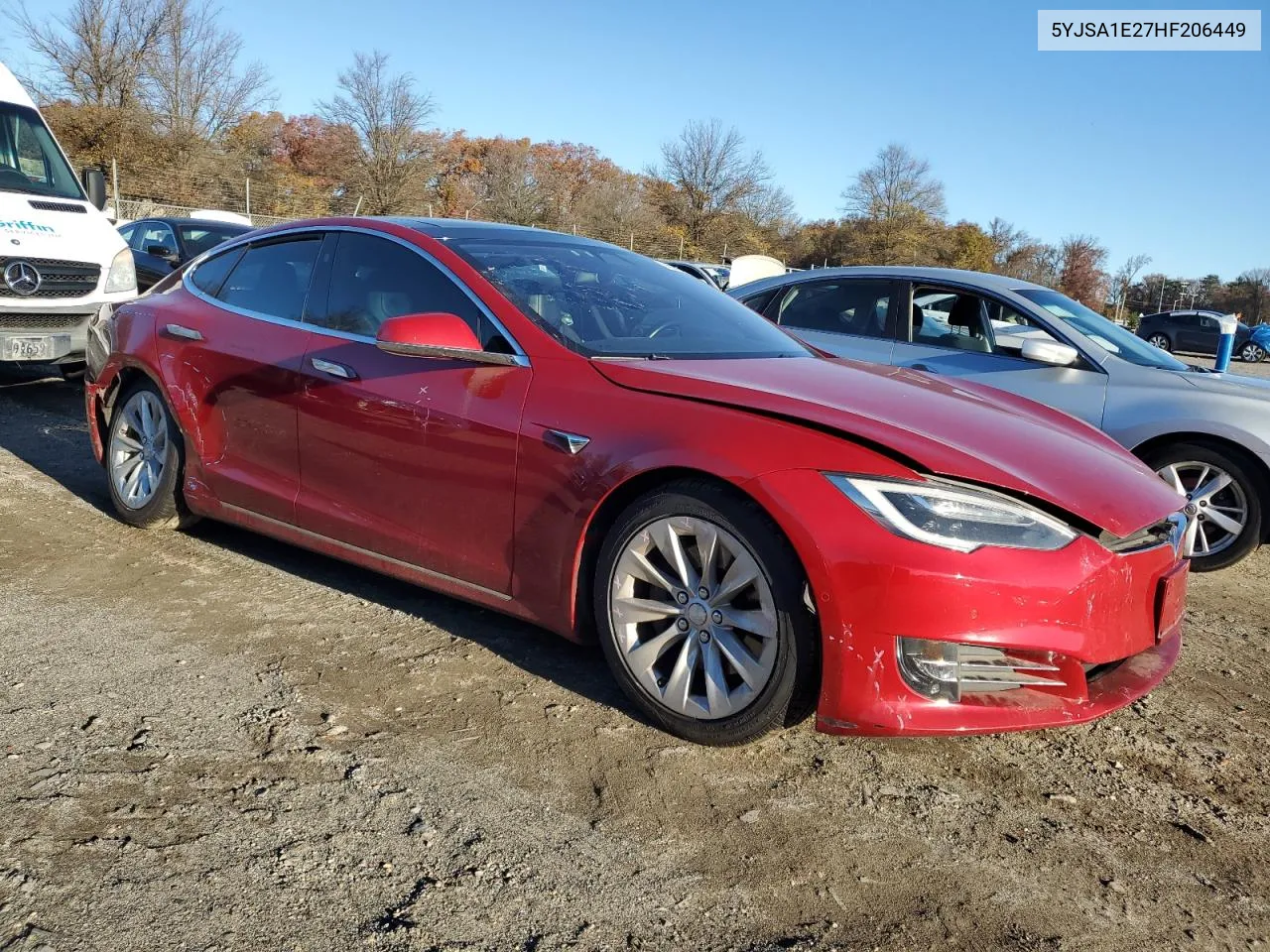 2017 Tesla Model S VIN: 5YJSA1E27HF206449 Lot: 74689554