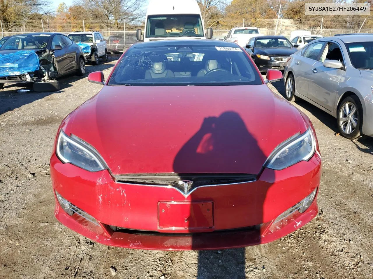 2017 Tesla Model S VIN: 5YJSA1E27HF206449 Lot: 74689554