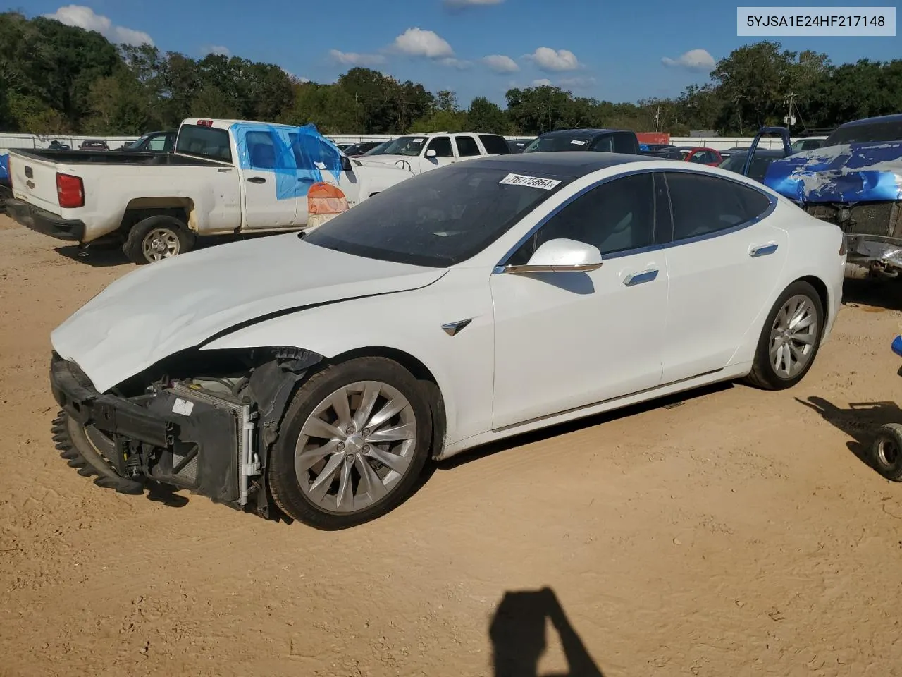 2017 Tesla Model S VIN: 5YJSA1E24HF217148 Lot: 76775664