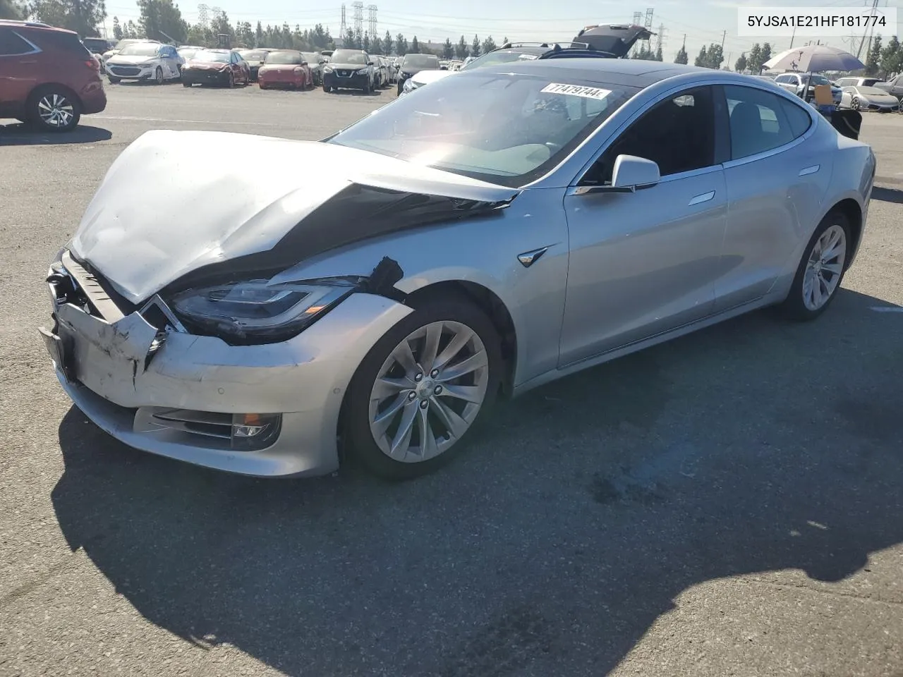 2017 Tesla Model S VIN: 5YJSA1E21HF181774 Lot: 77479744