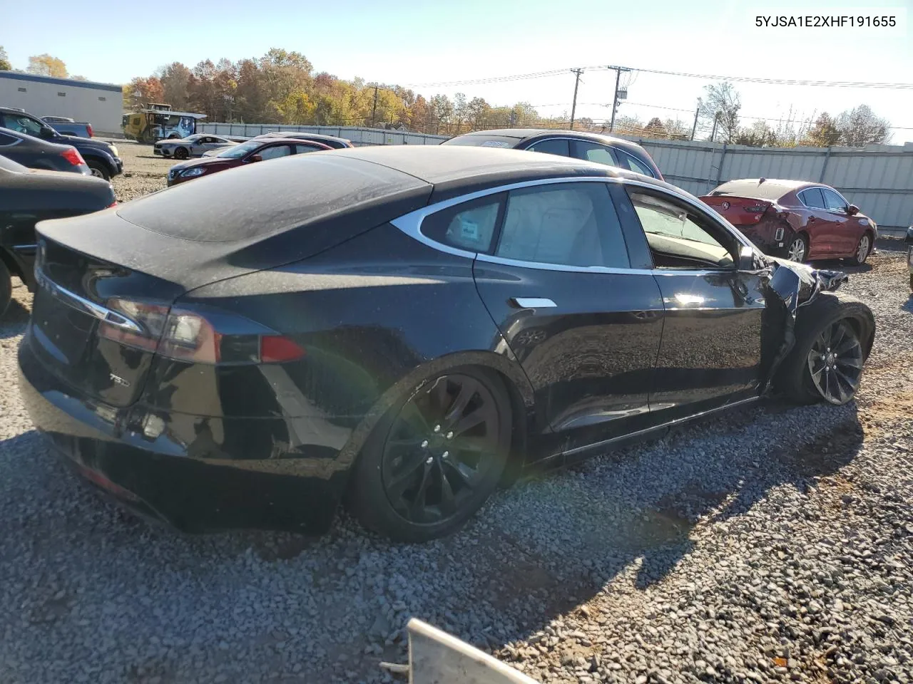 2017 Tesla Model S VIN: 5YJSA1E2XHF191655 Lot: 77593654