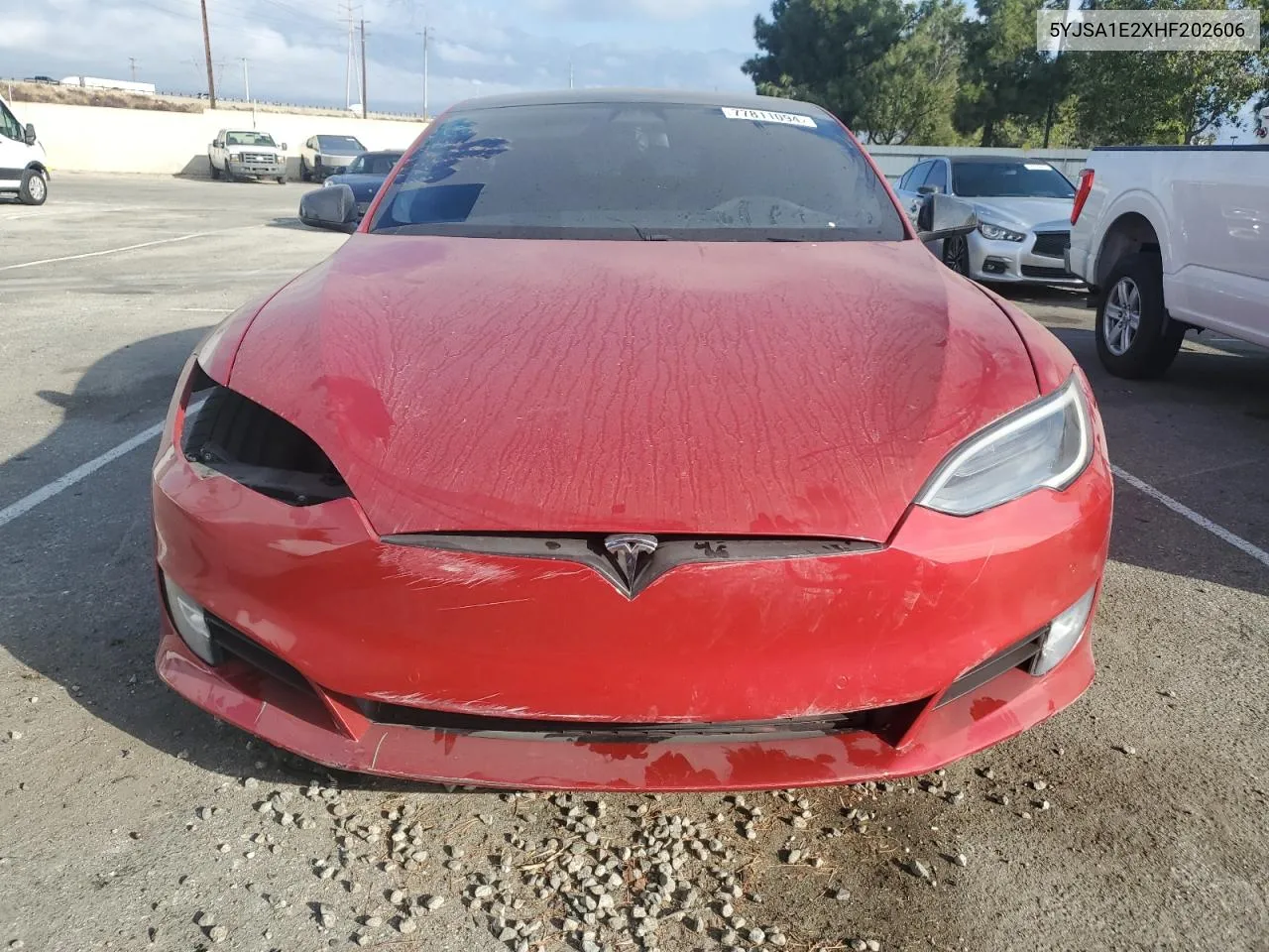 2017 Tesla Model S VIN: 5YJSA1E2XHF202606 Lot: 77811094