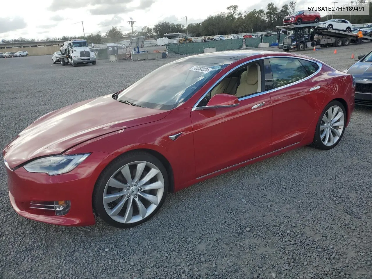 2017 Tesla Model S VIN: 5YJSA1E27HF189491 Lot: 78650304