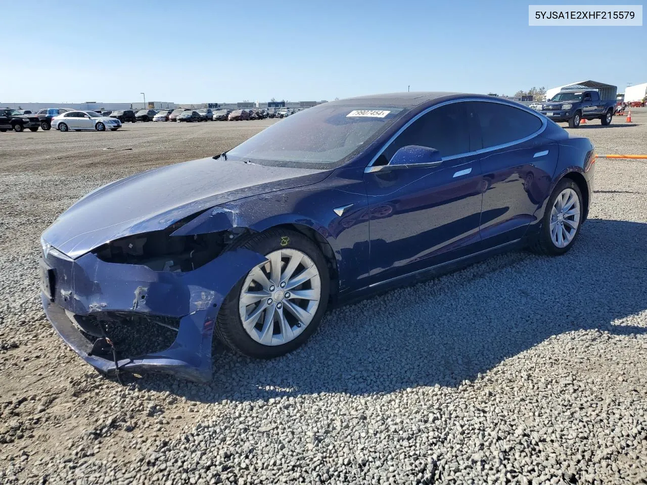 2017 Tesla Model S VIN: 5YJSA1E2XHF215579 Lot: 79907454