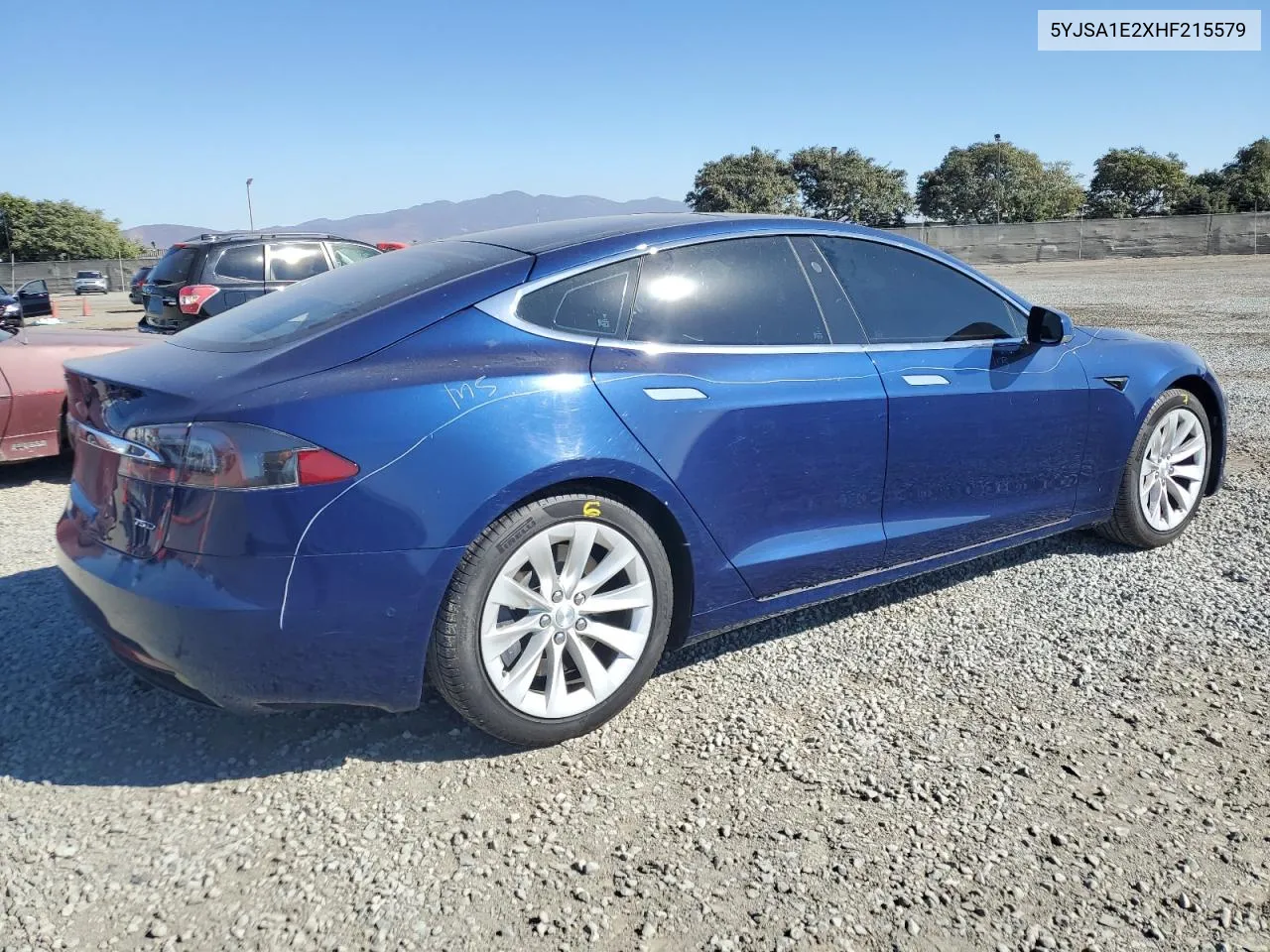 2017 Tesla Model S VIN: 5YJSA1E2XHF215579 Lot: 79907454