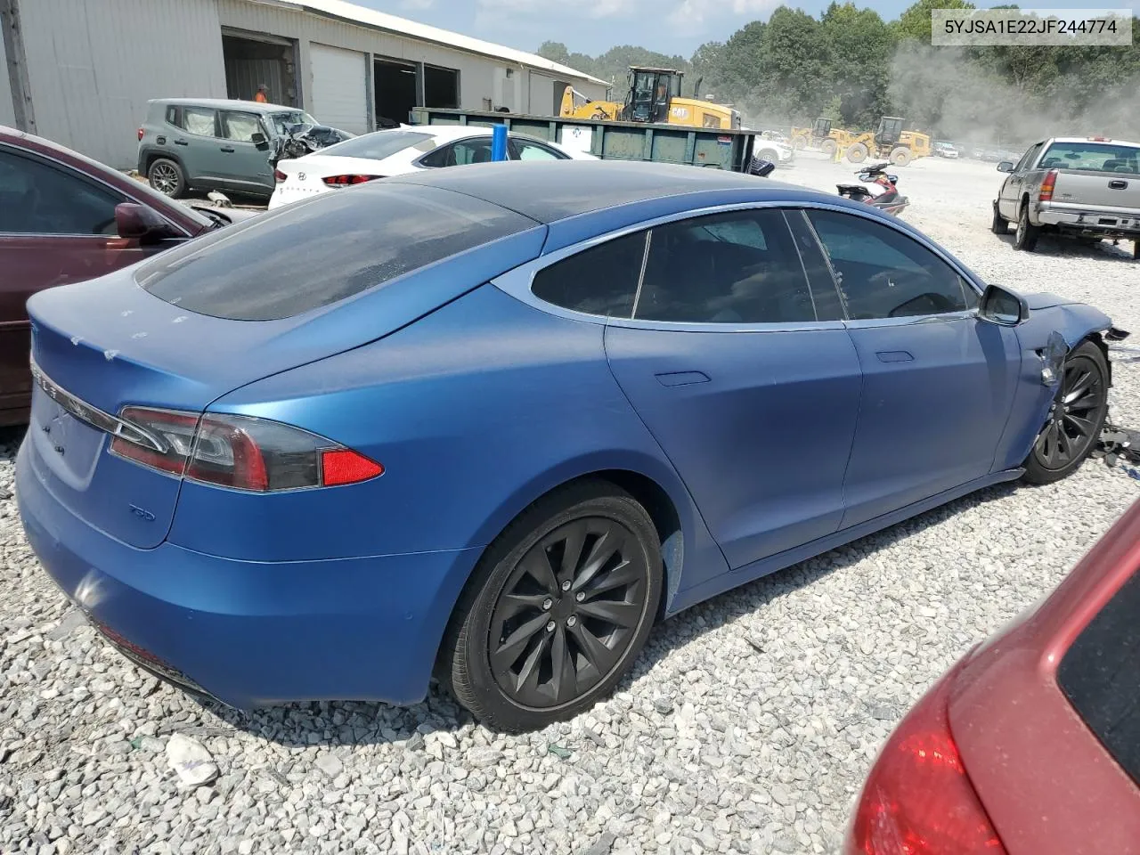 2018 Tesla Model S VIN: 5YJSA1E22JF244774 Lot: 69452784